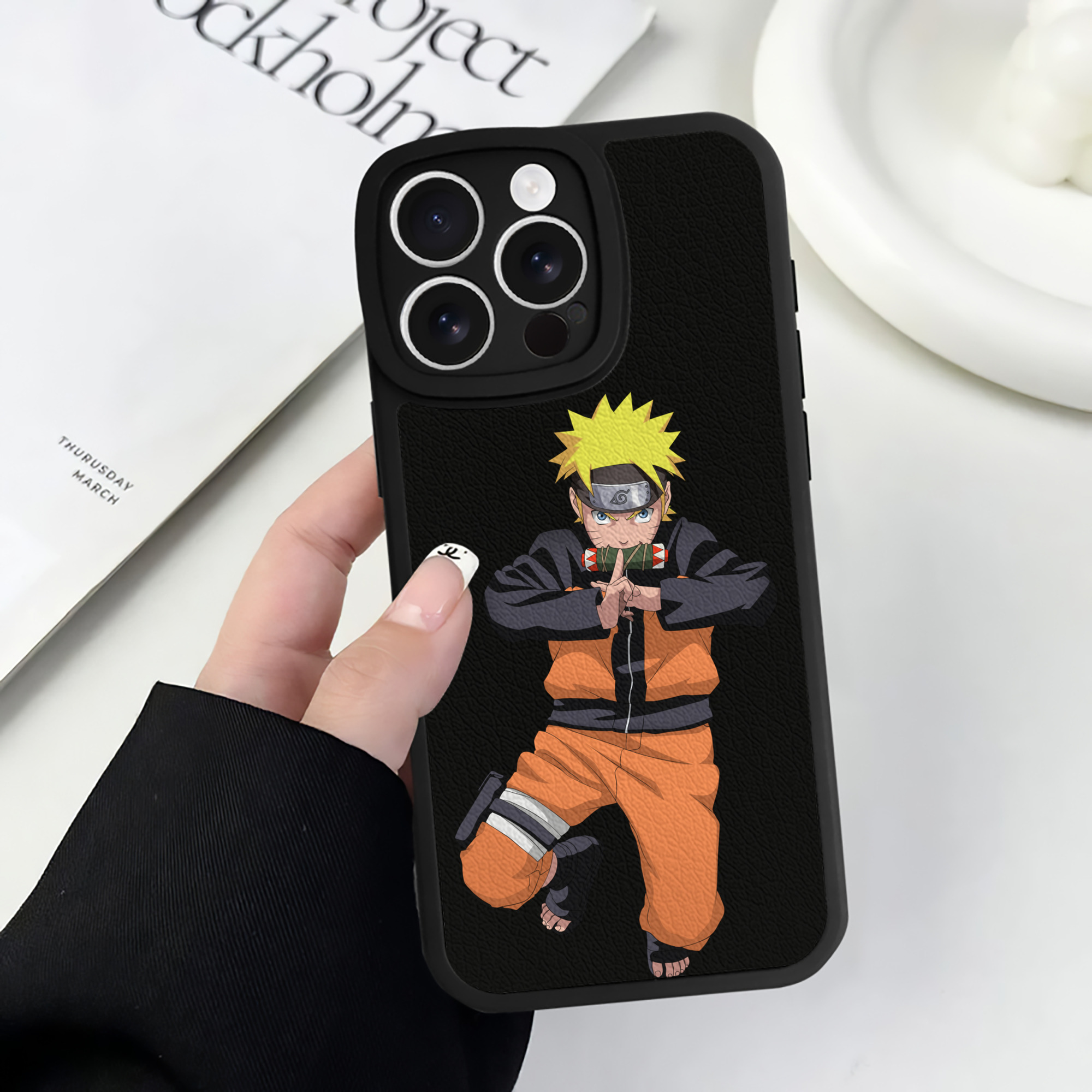 （画像用） NARUTO -ナルト- うずまき ナルト Uzumaki Naruto 【iPhone 16シリーズ対応】シリコンスマホケース（レザー調） 材質：シリコン
